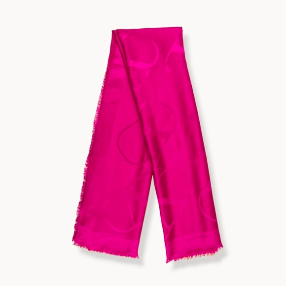 Valentino Garavani V Logo Silk Scarf - Picture 2 of 3